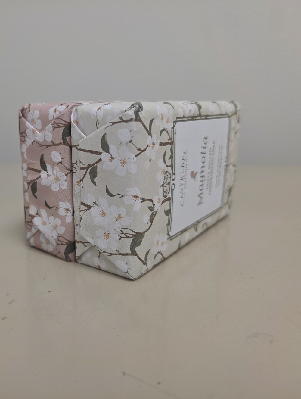 Castelbel Soap  Triple-Milled Soap Set, 2 bars One Magnolia & One rose scent
